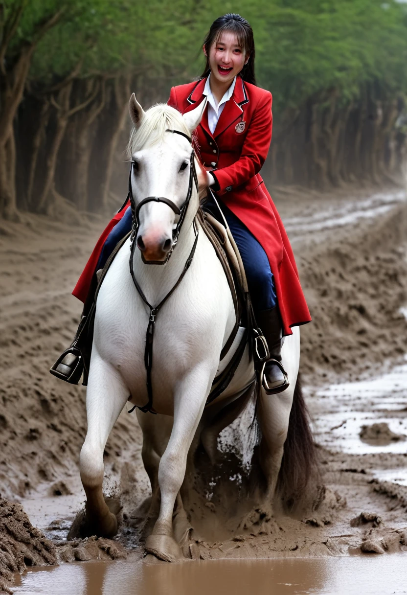 under the pitfallmud,neighing horse,(((masterpiece))),(((Highest quality))),((Tabletop:1.4, Highest quality)), (Realな写真:1.4), red coat,get caught in a net,grotesque,sad,
((1 muddy girl knight)),rodeo,Desperate,Don&#39;t make eye contact,round face,Surprised face,panish,tragedy,Pink Cape,
(超High resolution:1.2), wonderful, Very detailed CG Unity 8k wallpaper, Very detailed, High resolution,draft horse ridden by japanese cute girl is in heart,tight,muddy place,Beauty,The horse neighs,鎧を着たtragedyの女騎士,Sink,In the mud,Plump,
Cold Light, Beautiful detailed girl, Droopy eyes,Very detailedな目と顔, Beautiful and exquisite nose, Beautiful and exquisite, prancing draft horse ridden by a girl can't move because horse and girl soak in the sticky muddy deep pitfall:10.0 , horse falls down ,looks pained ,Surprised face:2.0,Real,Anatomically correct