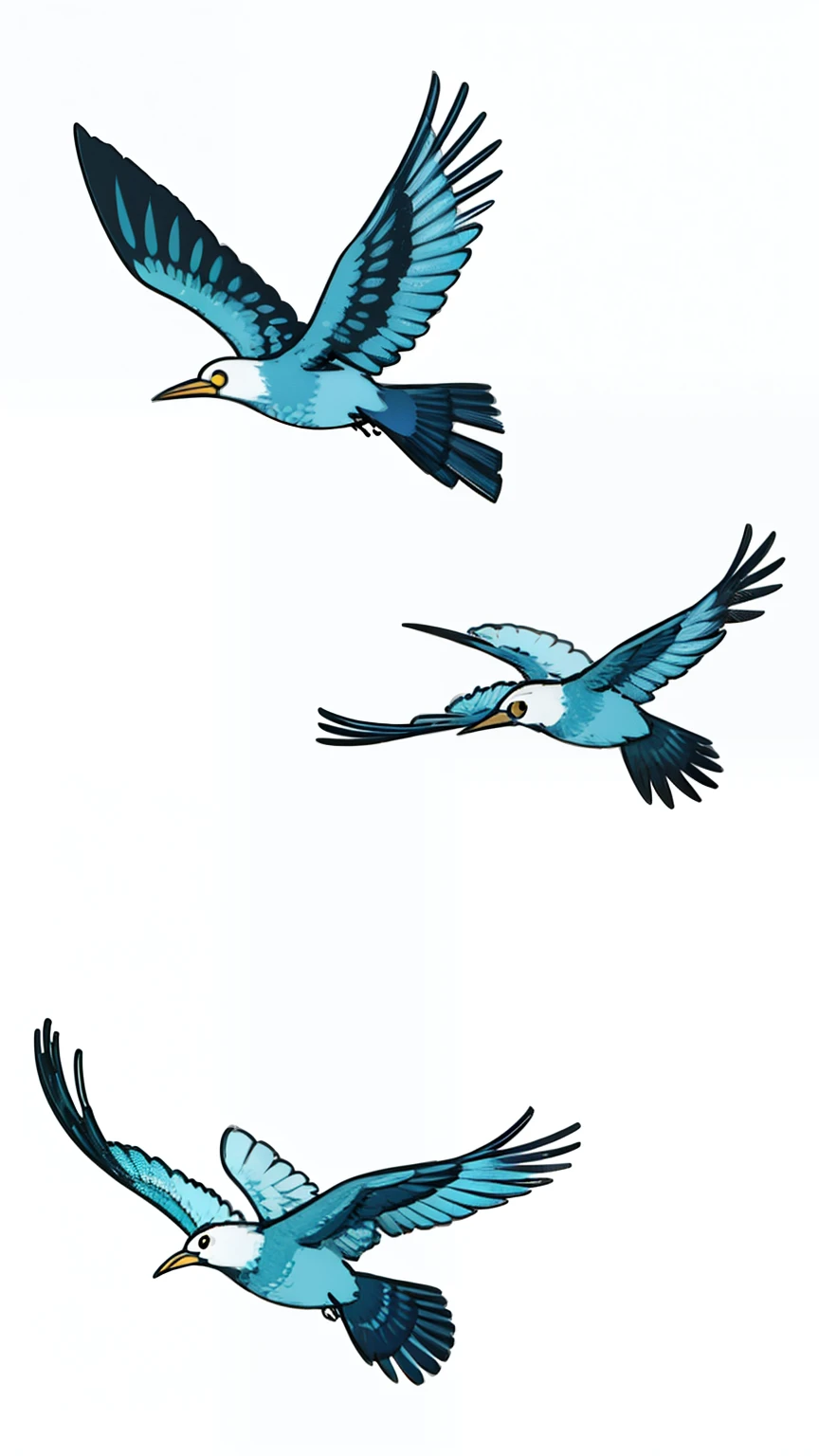 little thunder birds,(simple background,white background)