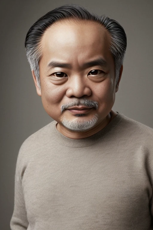 ((hair, Ultra-high resolution, Highest quality, masterpiece: 1.2) Japan comedians,Portrait of Hiroya Yamazaki of Untouchable,ファッションはツナギのWork clothes,A face like home base,Square face,Very narrow eyes,Single eyelids,Short Hair,No beard,Japan 50 years old,Middle-aged Asian,Drunk,Pervert,Big Head,Big face,Beardless face,Headshot Portrait, Mid Shot Portrait, Work clothes,Asian Eyes,Small eyes,Narrow forehead,Less eyebrows,Thin eyebrows,Town Factory