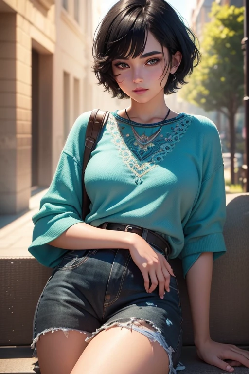 (depth of field),1girl,solo,(cowboy shot),large breasts,model posture,(make-up),collarbone,(cleavage:0.8),
Clothes: minimalist, sleek, monochromatic, Appearance: short hair, sharp features, androgynous style, Behavior: calm, composed, introspective, Location: natural surroundings, remote or rural area, Hobbies: hiking, camping, gardening,