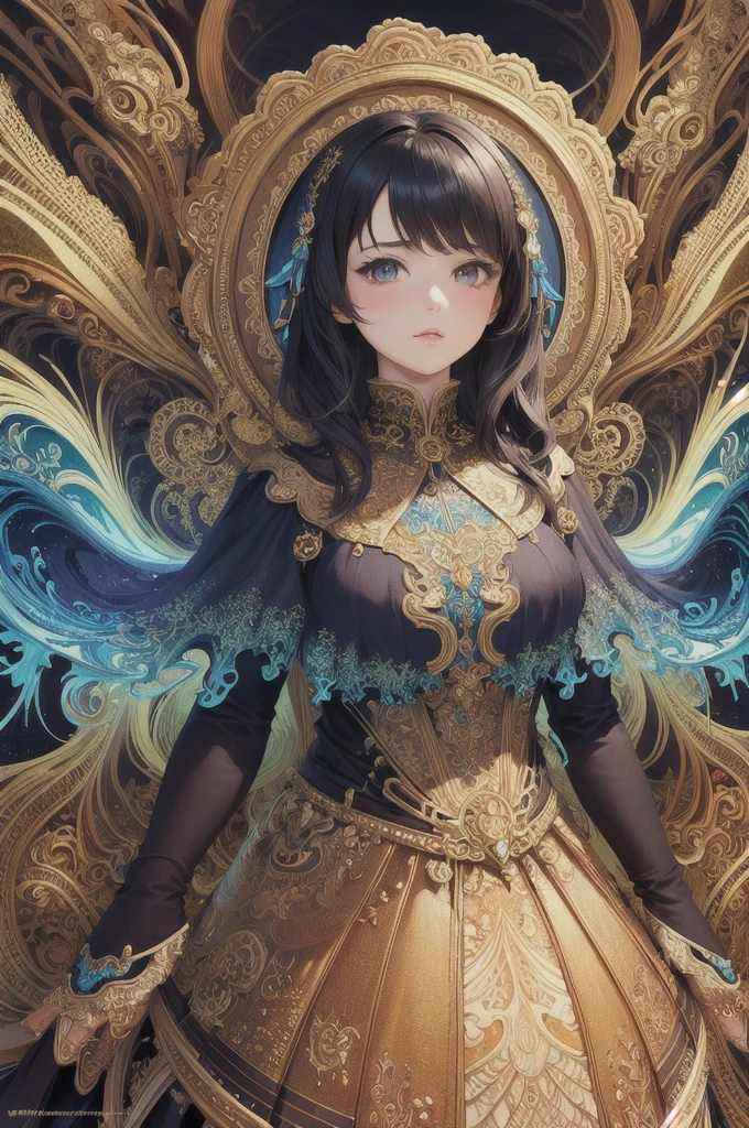 (masterpiece, top quality, best quality, official art, beautiful and aesthetic:1.2), (1girl), extreme detailed,(fractal art:1.3),colorful,highest detailed