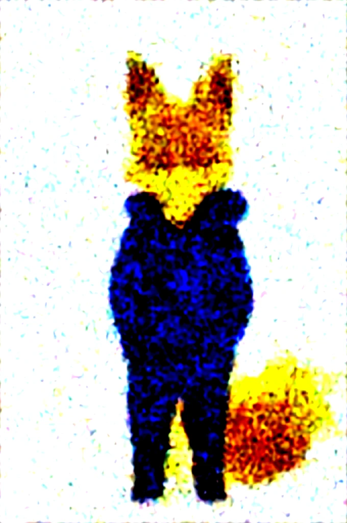fox in an hoodie whit an tail
