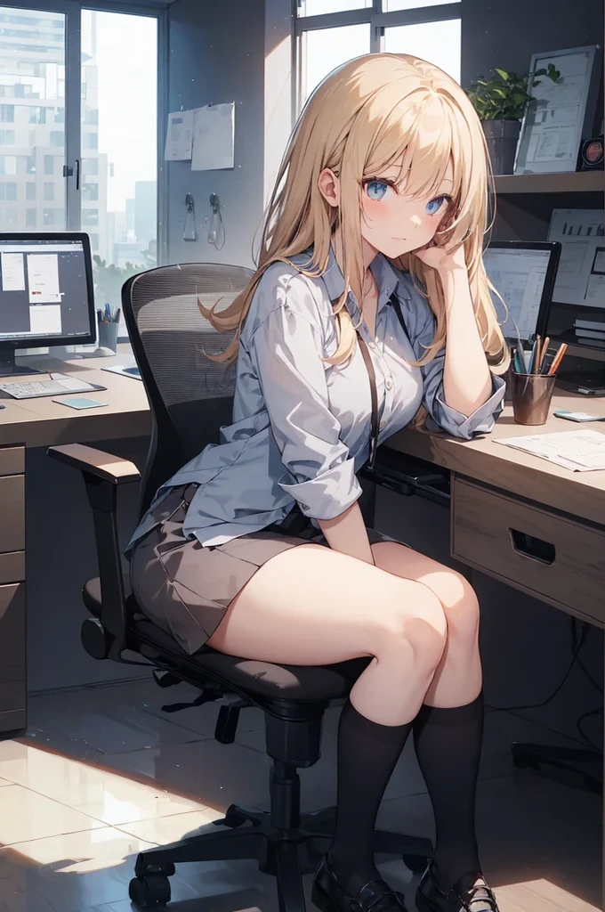 blonde hair
