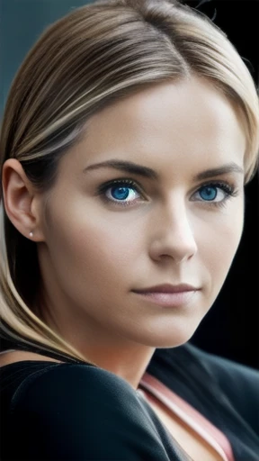 a german woman focused on his face