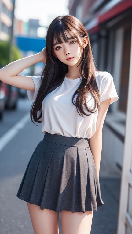 View your audience,high school girl,Butt、Wrinkle-free tight skirt、(Random cute clothes),(Random Animation Pose),(Thin type),(Large Breasts),(Random hairstyle),(Best image quality, (8K), Ultra-realistic, 最high quality, high quality, High resolution, high qualityの質感, Attention to detail, Beautiful details, Fine details, Extremely detailed CG, Detailed Texture, Realistic facial expressions, masterpiece, in front)、