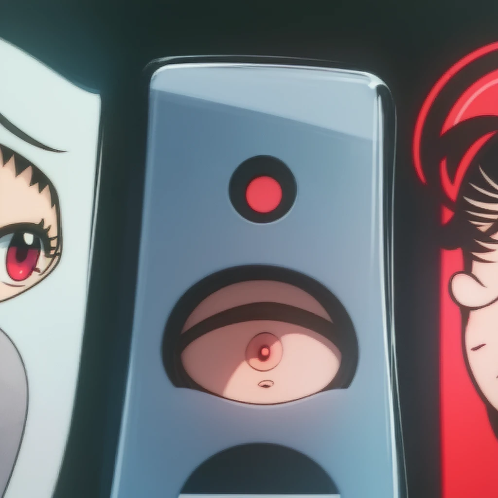 masterpiece, best quality, ultra-detailed, two pictures of a naked baby in a red heart shape in the mirror, (pussy line:1.5), , nude.