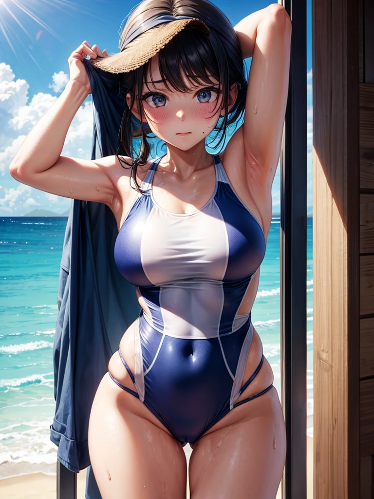 Sweaty swimsuit
