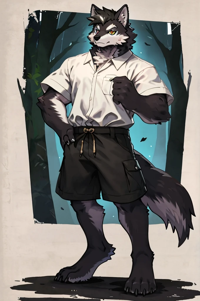 (Thin arms),(Thin legs),masterpiece, best quality, Official Art, Extremely detailed CG unified 8k wallpaper, Ultra Detailed, Best Illustration, , Ink fur, hairy male, Wolf Boy, hairy, Ink fur, 1 Boy,, male focus,, Striped hair, Wolf ears, Animal ears, Single speaker, Ink fur, Bangs, dark hair, White highlights, Medium Hair, Solitary, Ink tail,hairy尾巴,(Black pupil),High target,(campus),,barefoot,(Sexy),((High target and strong)),side,(Delicate eyes:1.2),Inky eyes,male,Solitary,(Inky pupils),(Detailed face),(Sharp eyes),Permanent,(Detailed hands),(Foot details),aldult,type,Moderate,Long legs,(Detailed fingers),(Delicate eyes),(White shirt),(Black shorts),easy,(Big Bag)