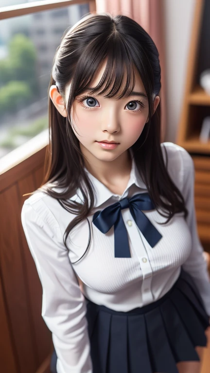 View your audience,cute、high school girl,Butt、A tight skirt with no pleats、(ランダムなcute服),(Random Animation Pose),(Thin type),(Large Breasts),(Random hairstyle),(Best image quality, (8K), Ultra-realistic, 最high quality, high quality, High resolution, high qualityの質感, Attention to detail, Beautiful details, Fine details, Extremely detailed CG, Detailed Texture, Realistic facial expressions, masterpiece, in front)、