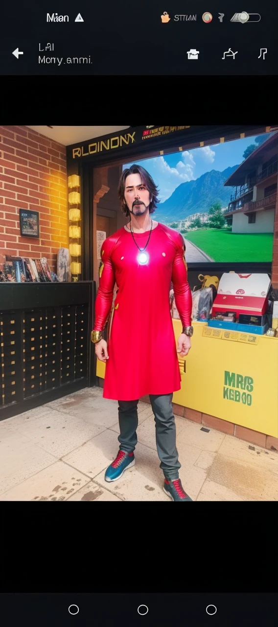 keanu reeves as iron man with the infinity gauntlet, 8k, youtube miniature