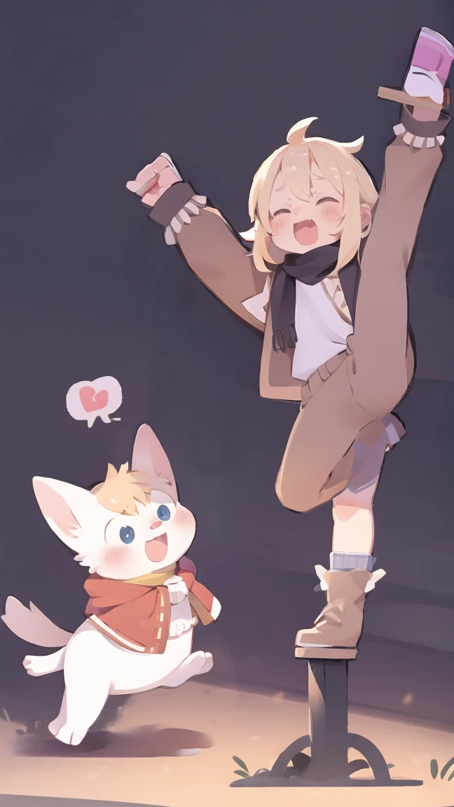 Wolf,Shota,Restraint and torture,sexual torture,Tickle torture,Wagging tail,Coat of blue,Moe sleeves,Brown trousers,Knee-high boots,Platform heels,Heel Stand,Stretch your arms up and tie them