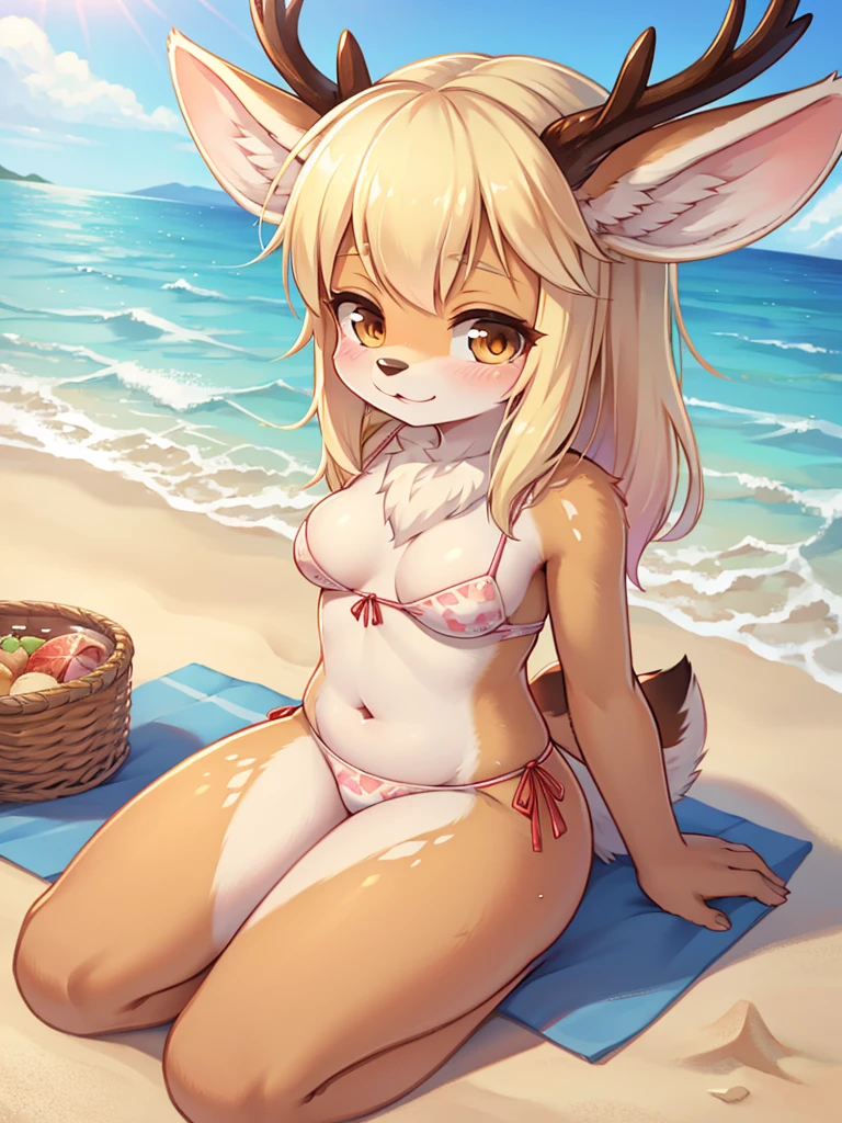 Darling,голая,beautiful,adult deer girl on the beach