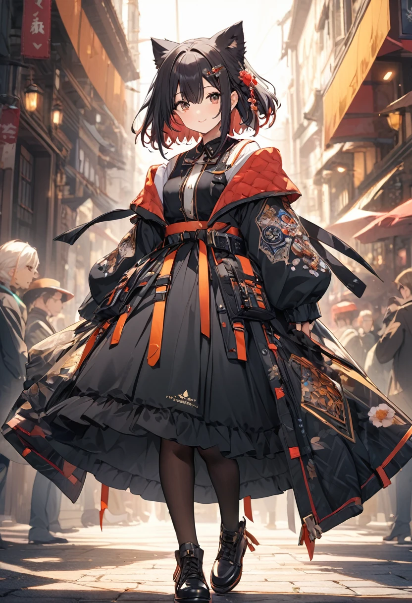 (Best image quality),(Master's Work),(Super detailed),(詳細なeyeの描写:1.0),(Lens flare:1.0),(Movie Posters:1.0),(Tarot Border:1.0),the Portraiture is centered,(close:1.0),(nagative space:0.8),(negative space:1.6),(alone),(floating colorful {Wind|water magic|ink|crystallizations|ice|fire|inflammation|lightning|web|rock|sand|particle|Shine|Blood}:1.0),(many colorful {Soap bubble|cloud|Thorn|spike|Grapevine|flow|spiral|Hellos|wing|Tattoo|Cube|octahedron}:1.0),(floating {red|green|green|Aqua|purple|yellow|black|white|gray|pink|orange|lime} {ribbon|feather|particle|blade|water滴|snowflakes|soft ball}:1.0),({crystallization|ice|fire|inflammation|Wind|water|Earth|stone|space|musical|Sonic|Vortex} {magic|wing}:1.0), ({Ray Tracing,Shine|Speckled sunlight,light,Caustics|night,black theme|mysterious,Creepy|easy going,pastel}:1.2), ({colorful|Iridescent|multicolored}:1.0),(Beautiful sparkle:1.0),({Leaning forward|Lean back|Tilt to the side|}:1.2),{(smile:1.0)|(Grin:1.0)|(Stern expression:1.0)},({small|small||lips,eyelash}:1.0),{(Open your mouth:1.0)|(Mouth closed:1.0)|},({eyelash|eyehadow||}),{片eyeを閉じて|||},({red|green|green|Aqua|purple|yellow|black|white|gray|pink|orange|lime} hair:1.4),({short|length|Moderate} hair:1.0),({From below|From above|From the side|From behind|In-person audience}:1.3),(Hello:1.3),(Tilt your head:1.0),(Dynamic pose:1.1),(asymmetrical hair:1.2),({red|green|green|Aqua|purple|yellow|black|white|gray|pink|orange|lime} {armor|dress|collared shirt|suit|Costume}:1.0),({formal|army|Techwear|Urban style|casual,casual clothes|Fantasy,magician|wild,Tribal|sf,Futuristic}),({Checked skirt|layered skirt|puffy dress|tights|pants|shorts}),({red|green|green|Aqua|purple|yellow|black|white|gray|pink|orange|lime} {eye|eye|student}:1.4),{(amount:1.5),非対称の前hair|斜め前hair|hair between eye|鈍い前hair|流した前hair},{one eye covered|ponytail|High pigtails|||},{straight hair|wavy hair|drill hair||},{length coat|suit jacket|Cape|sweater|tie||},{(floating cape:1.0),|}({Fox Ears, Fox Girl|吸Blood鬼, bat wing|Pointed Ears,(Fairy:0.5)||}:1.1),({Abstract background|city,Skyscraper|forest,garden|city|shrine|cave,underground|Swamp|lake|winter|Alien planets|}:1.4),({indoor,internal|屋outside,outside}:1.1),{2$$Witch Hat|Straw hat|Crown|tiara|Glasses|Glasses|Hear Gear|hair flower|hairpin|hair bow|||},({Sitting|flight|Jumping|lay|sSunburnding|sSunburnding on one leg}:1.1),({colored skin|white skin|green skin|greenwhiteい肌|Sunburn|Shiny skin|blackい肌||}:1.1),({whole body|Upper Body|Portraiture|}:1.25),{tooth, skin tooth|tongue|Frowning|lipsを噛む|thinking|||||}, {empty eye| symbol-shaped student, heart-shaped student| slit student, + +|||||}