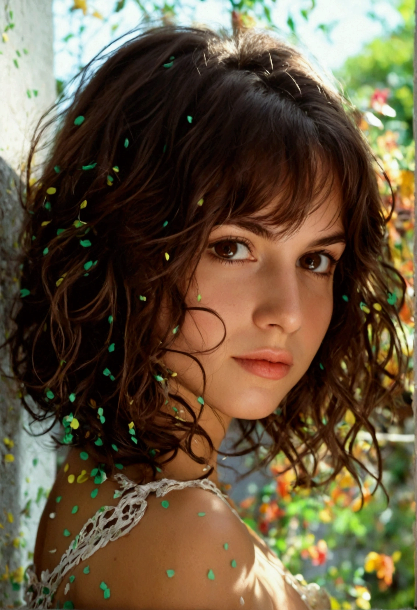 25 year old Italian woman, Brown hair, Brown eyes, (toute nue) photographie 35 mm, 8K, brut, Rich