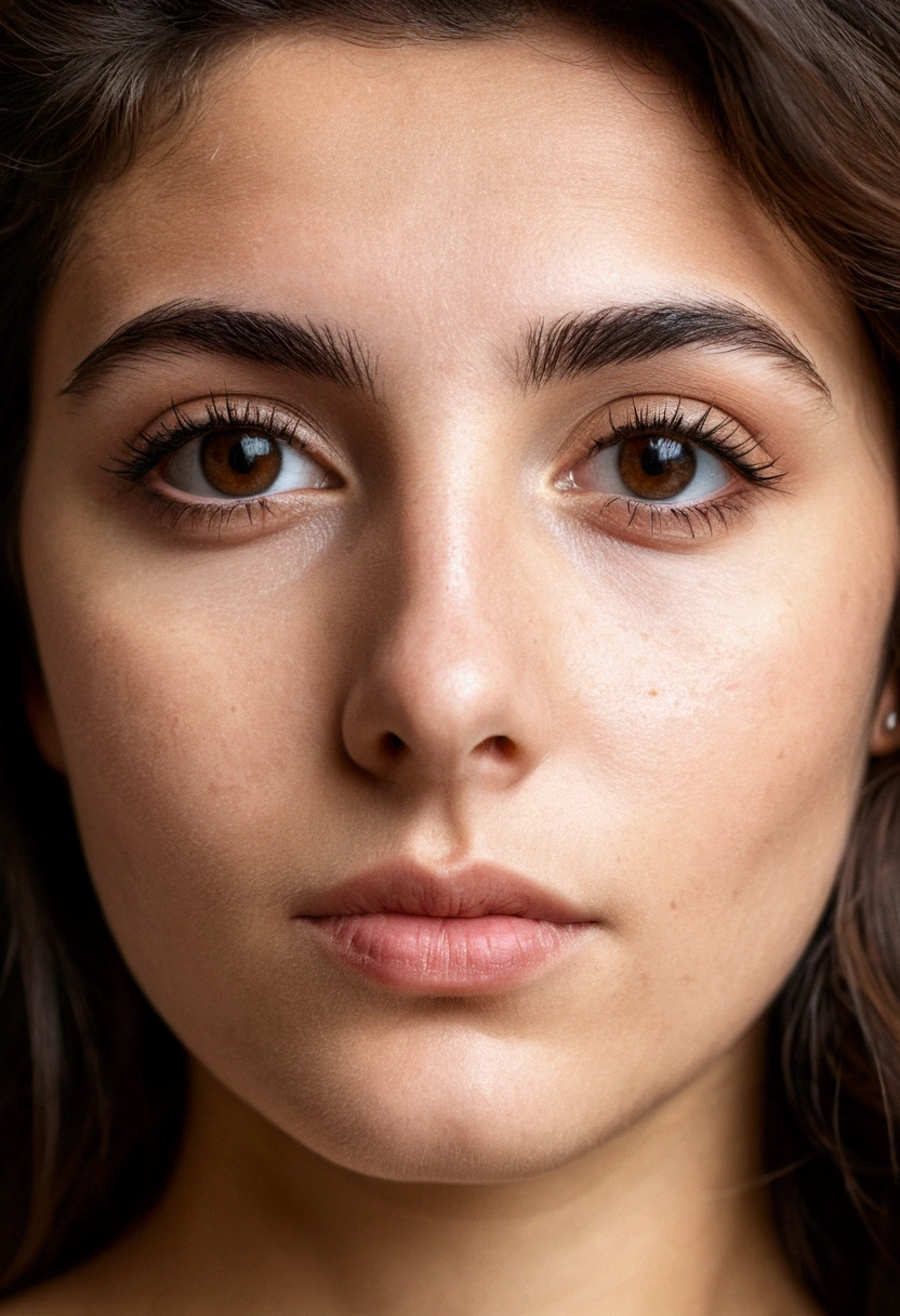  
25 year old Italian woman, Brown hair, Brown eyes, (toute nue) photographie 35 mm, 8K, brut, Rich
