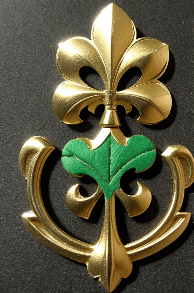 Fleur de lis combined with a clover 