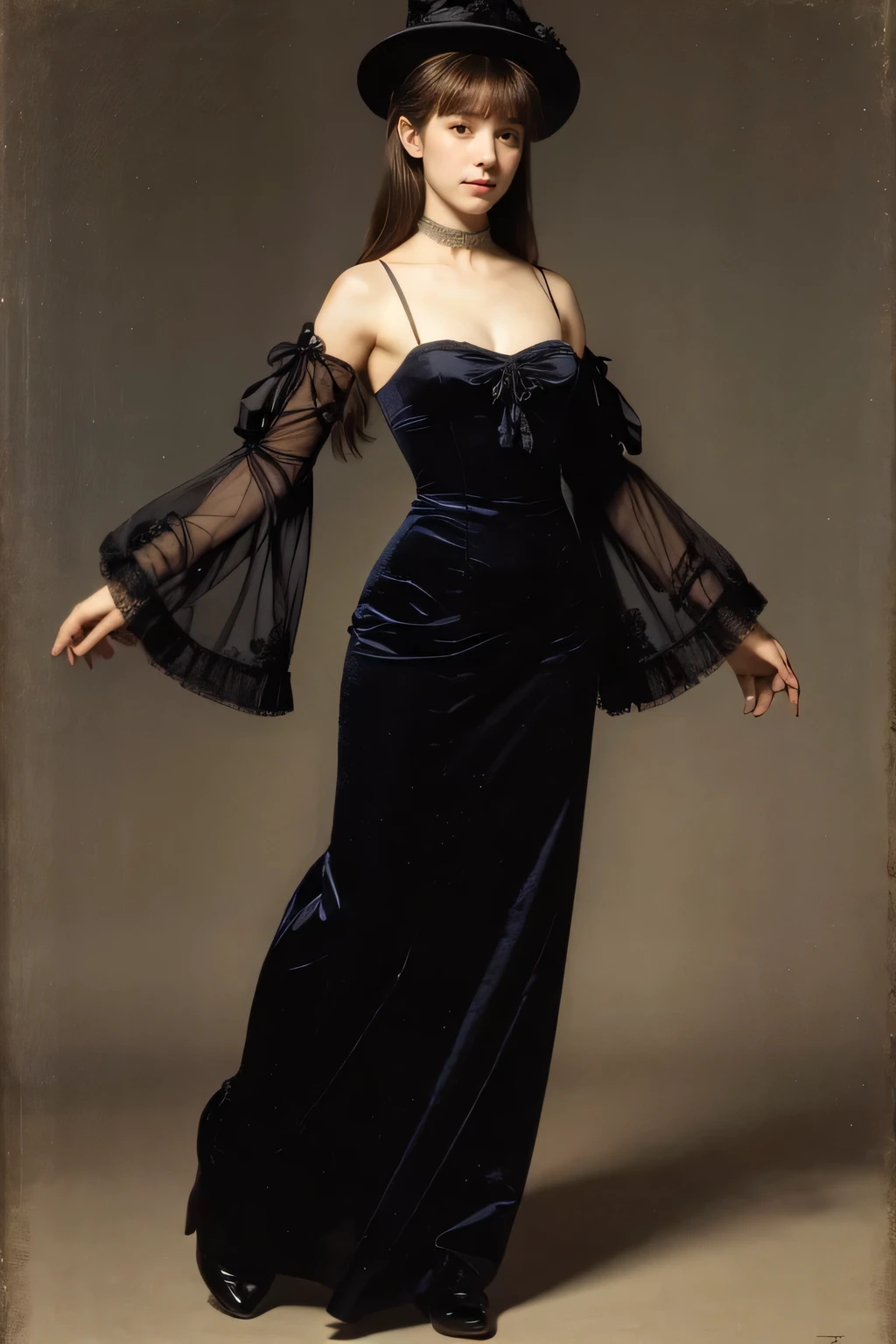 ames Whistler's Nocturne.,smile,full body portrait