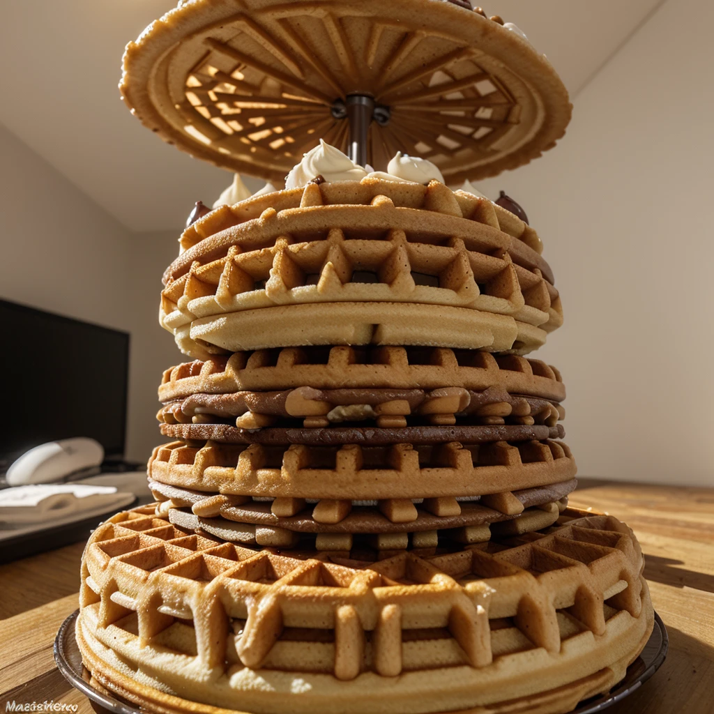 WaffleStyle Wolf,made from waffles, (​masterpiece:1.3) (best quality:1.2) (good quality:1.1)