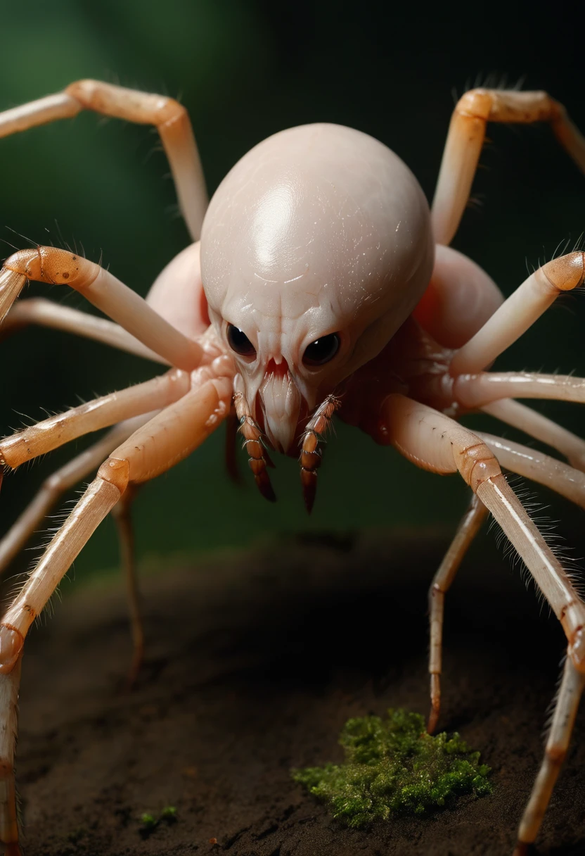 Highest quality,4K,8K,High resolution,masterpiece:1.2),Super detailed,Realistic,photoRealistic:1.37,this creature, A terrifying fusion of a spider and a six-armed human woman, It embodies a grotesque harmony between two different forms.. The upper body retains unmistakably feminine features, Although it has been distorted during the merger process. His eyes shine with sinister intelligence, More spiders than humans. (Hairless, White skin:1.3),

胴体からさらに4本の手feetが生えてくる, Long and thin like a spider、There is a joint, but、It retains an eerily human-like texture.. In these arms、It has sharp-tipped fingers, Chitinous Claws, Can tear flesh easily.

The lower body is a mix of spider and human anatomy, The abdomen stretches backwards like a monstrous arachnid.. Jagged spines protrude from its exoskeleton., Each a reminder of our unnatural origins. feet, A grotesque combination of a human thigh and a spider&#39;s hairy limb, Offers both agility and strength, Able to glide across surfaces with incredible speed and grace.

in its existence, I can&#39;t help but feel a primal fear., It&#39;s like staring into an abyss where man and spider combine to create a nightmare avatar..