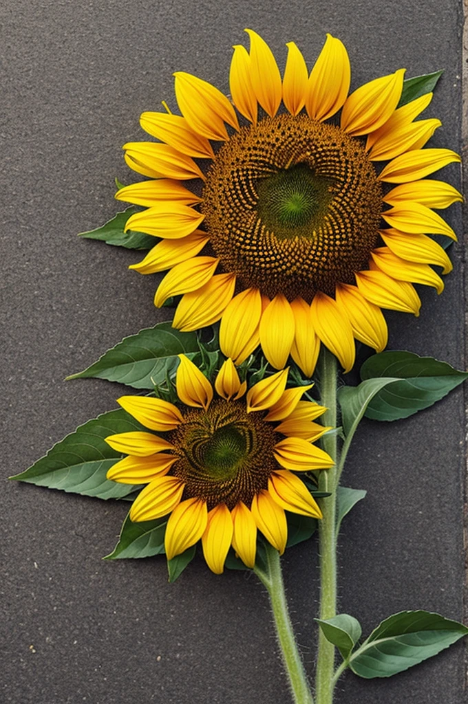 Draw a sunflower with a single line
