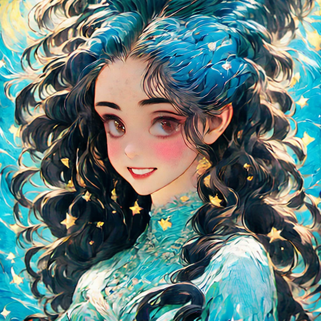 a woman with a crescent and stars in her hair, an ultrafine detailed painting by Rebecca Guay, tumblr, psychedelic art, moon goddess, goddess of the moon, lunar goddess, portrait of a norse moon goddess, celestial goddess, goddess of the hunt and the moon, goddess art, beautiful depiction, cosmic goddess, goddess of space and time, portrait of a cosmic goddess