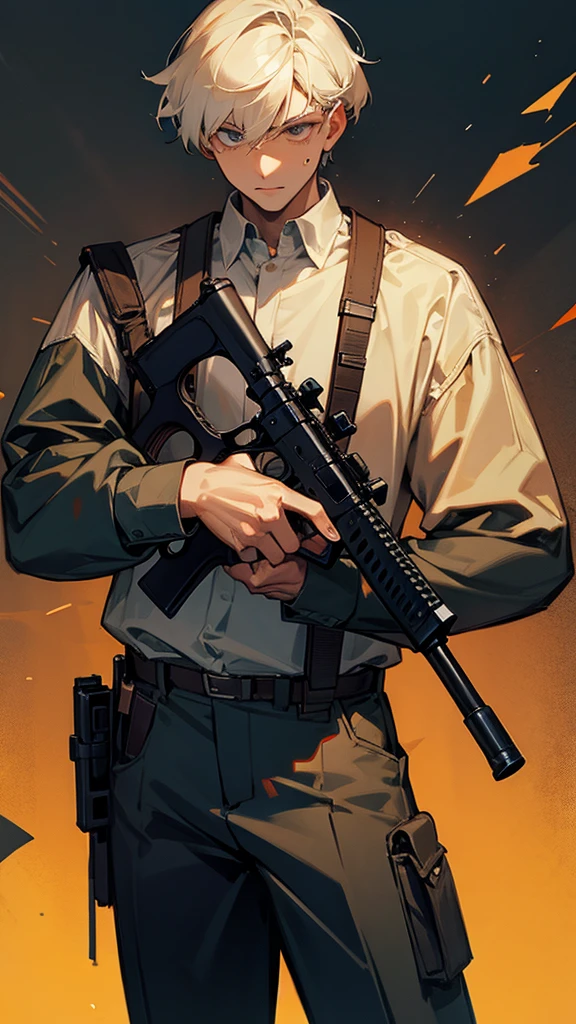 man holding a gun