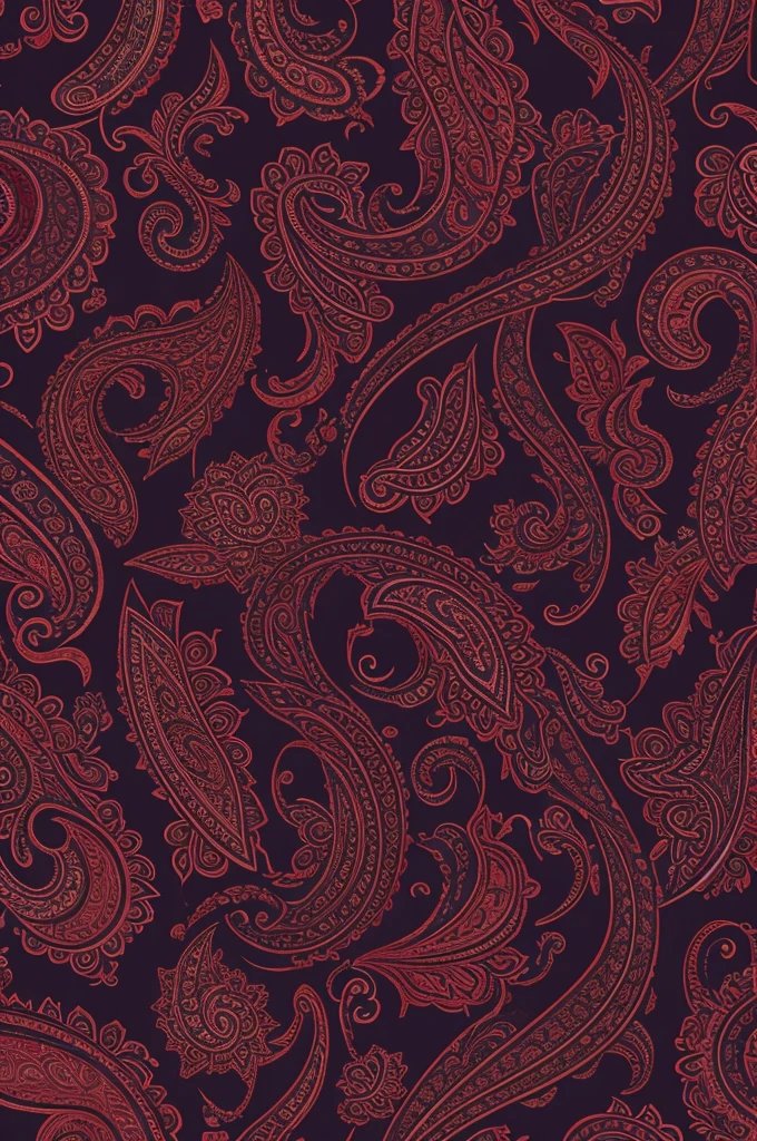 Wallpaper paisley burdeo