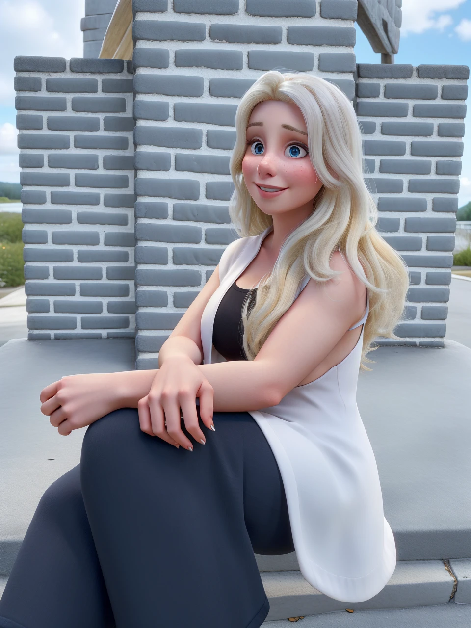 white woman 30 years old blonde hair