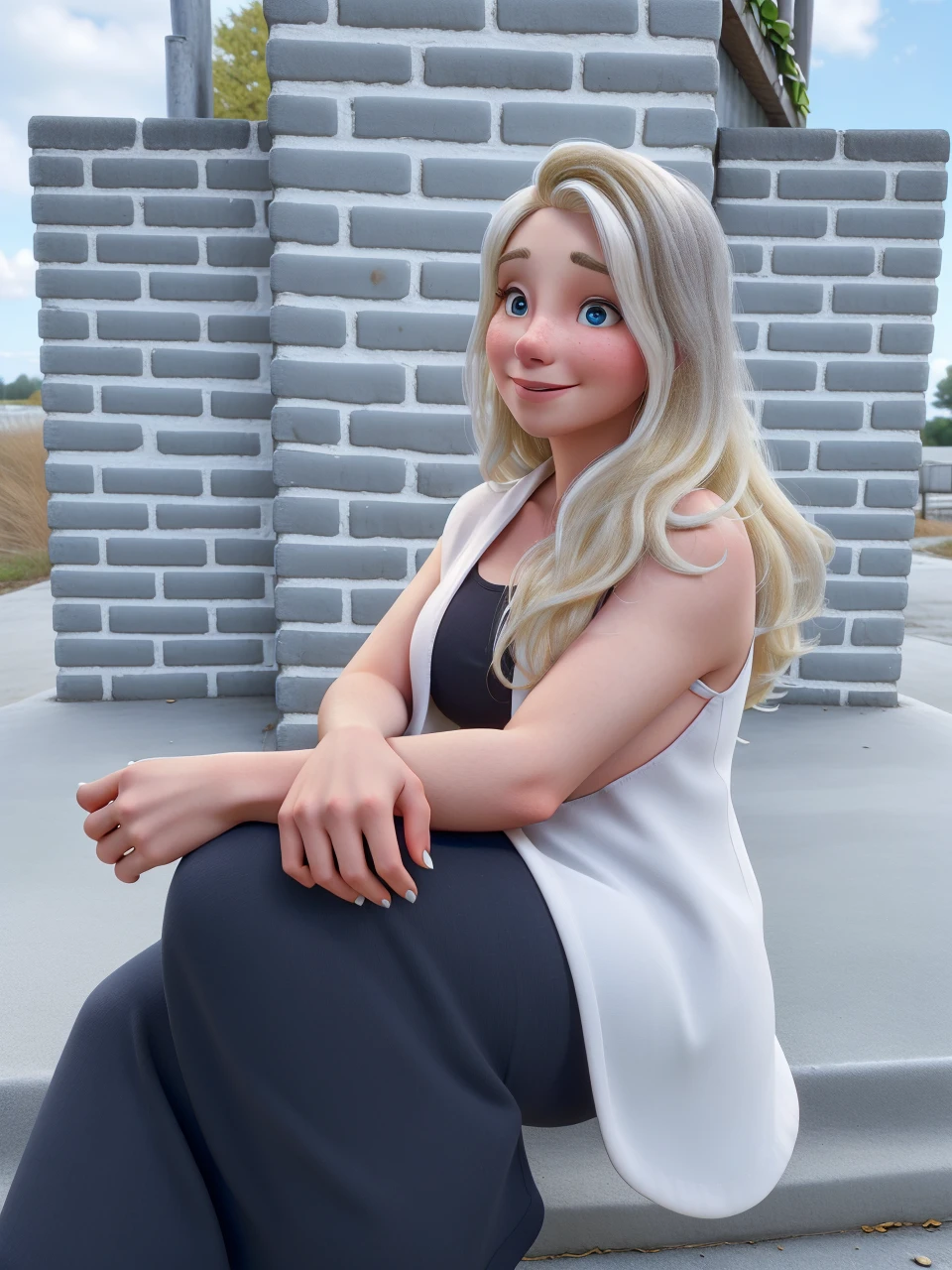 white woman 30 years old blonde hair