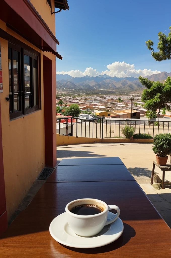 A cup of coffee in the city of Santa Cruz de la Sierra