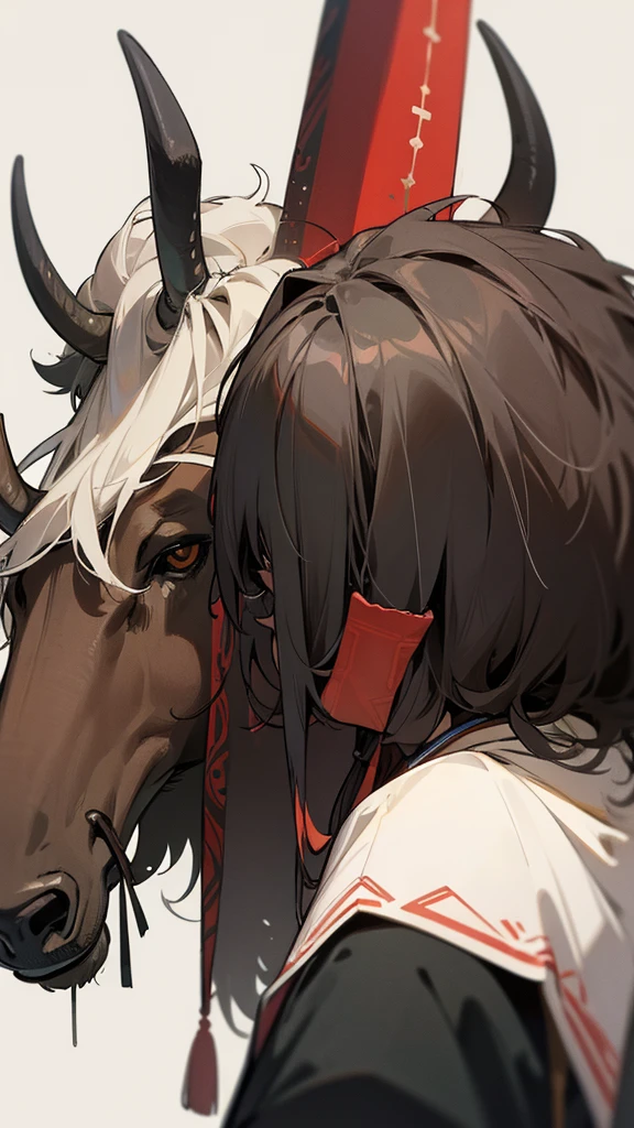 SPANISH OX SPANISH FALG IN BACKROUND