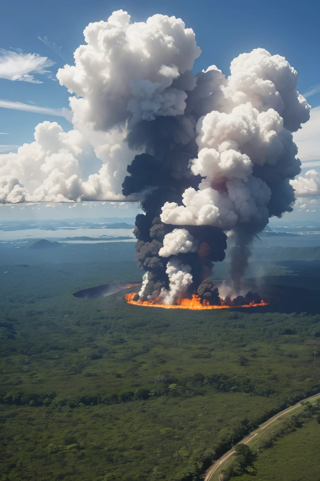 Amazon rainforest burning