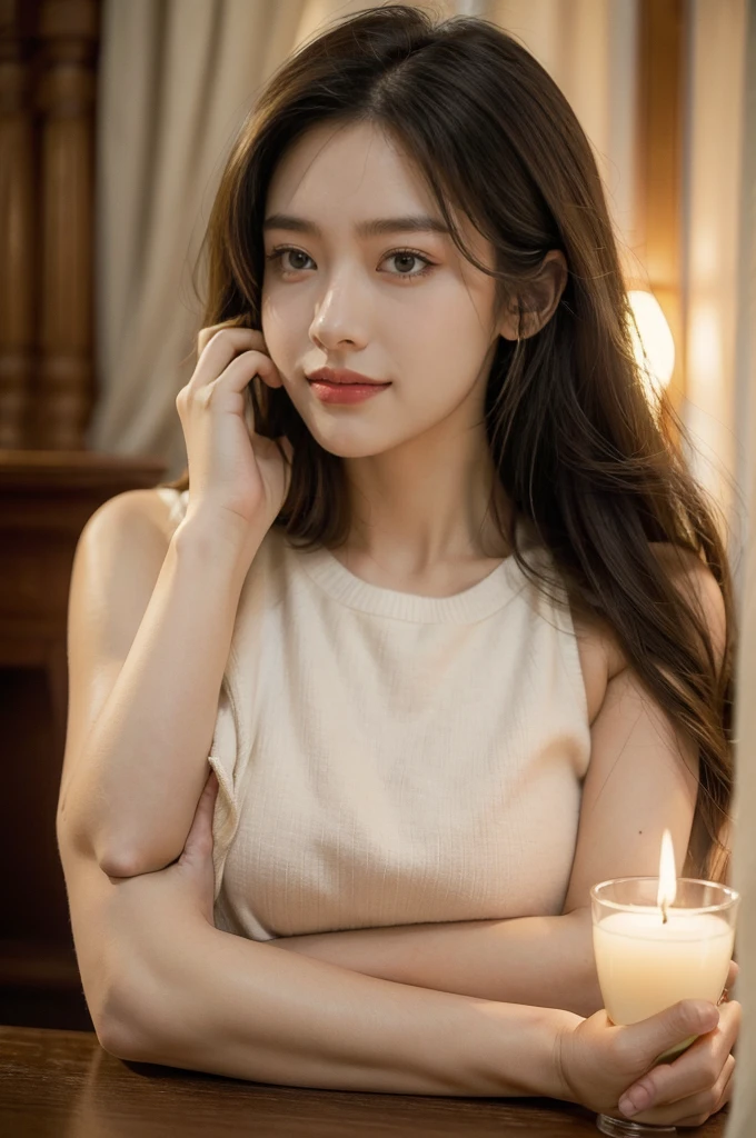 (((best quality))), (((ultra detailed))), (((masterpiece))), illustration,(((an old man and a beautiful woman))),tank top, bedroom, cozy furniture, soft warm colors, parted curtains, moonlight,wise appearance, glasses, gentle smile, warm eyes, long flowing hair, delicately shaped face, soft features, bright eyes, peaceful atmosphere, deep connection, bond, family, mentor, beloved relative, body language, comfort, familiarity, late hour, contentment, peace, sharing secrets, stories, enjoying company, stillness of the night, beautiful moment, timeless, importance of embracing loved ones, treasuring time.