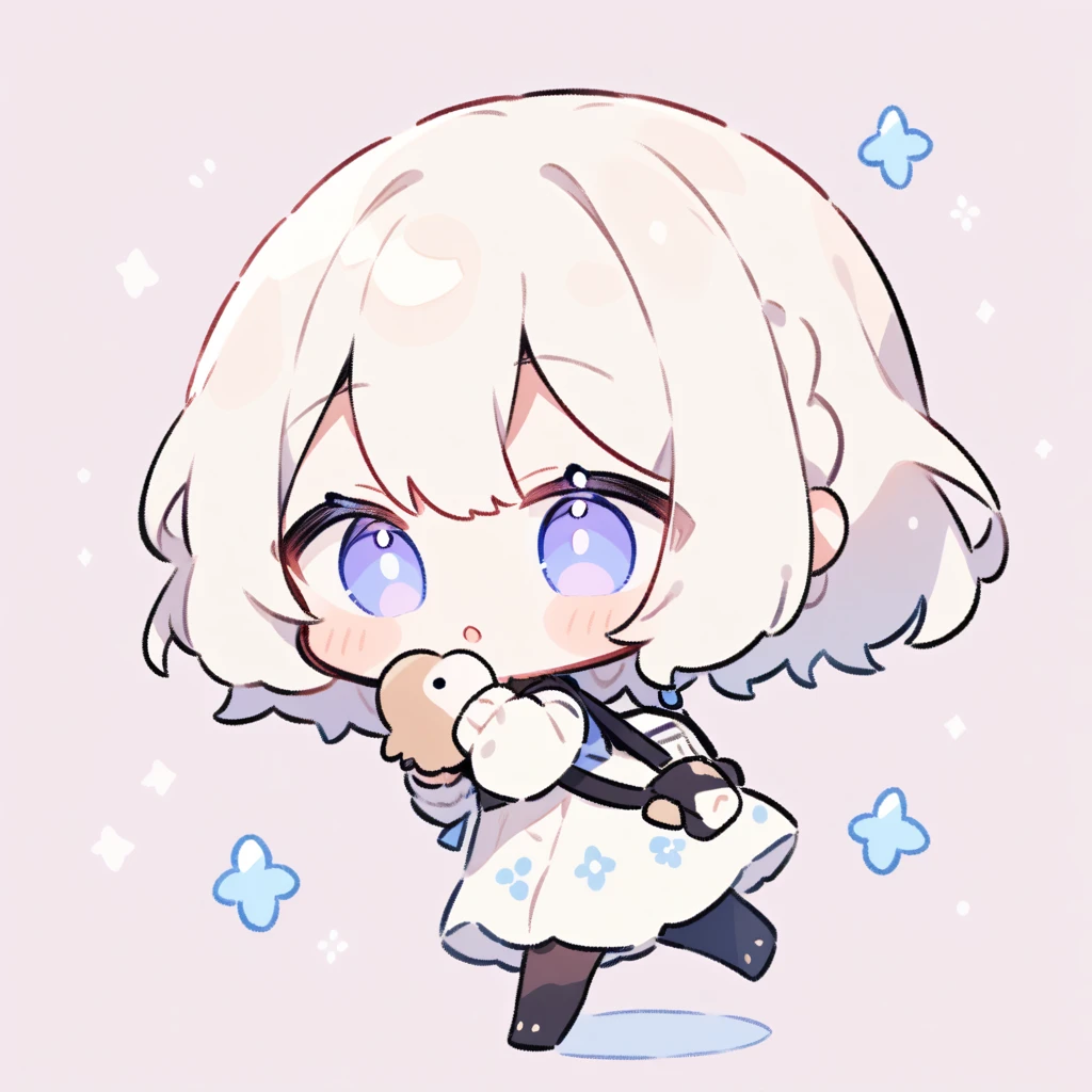 Chibi, With A White Bag on the hand