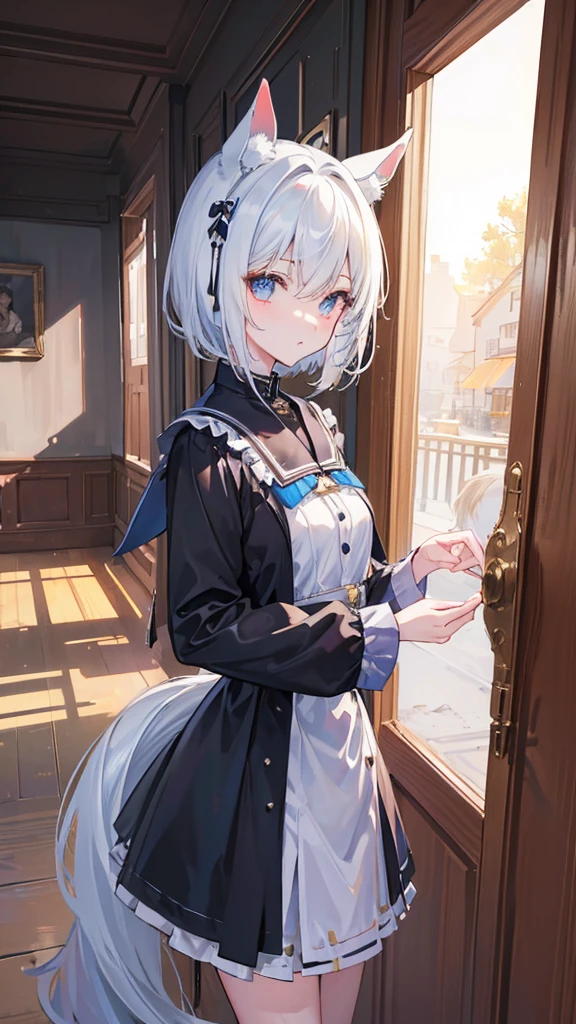 (masterpiece:1.2), Highest quality, High resolution, unity 8k wallpaper, Highly detailed face, Perfect lighting, Highly detailed CG,(Very fine grain), ((Perfect hands)), (perfect aninomy) ,Official Art, Browsing Caution, cute, (Looking_in_Audience),(Open door, doorway),
(Eishin Flash \(umamusume\)), (short_hair, hair between eyes, Animal ears, Ear coverings, Horse tail), Embarrassing, One girl, Animal ears,  Horse&#39;s ears,hair between eyes, Horse tail, ((Huge_chest)), (white_bikini),
Browsing Caution, (slim_body), mansuji, One Girl, I can see the streaks, anime, Eyes with highlights, (Midnight, room), (With many men),Horse&#39;s ears,(swein), (vapor:1.5), (Wet:1.2)