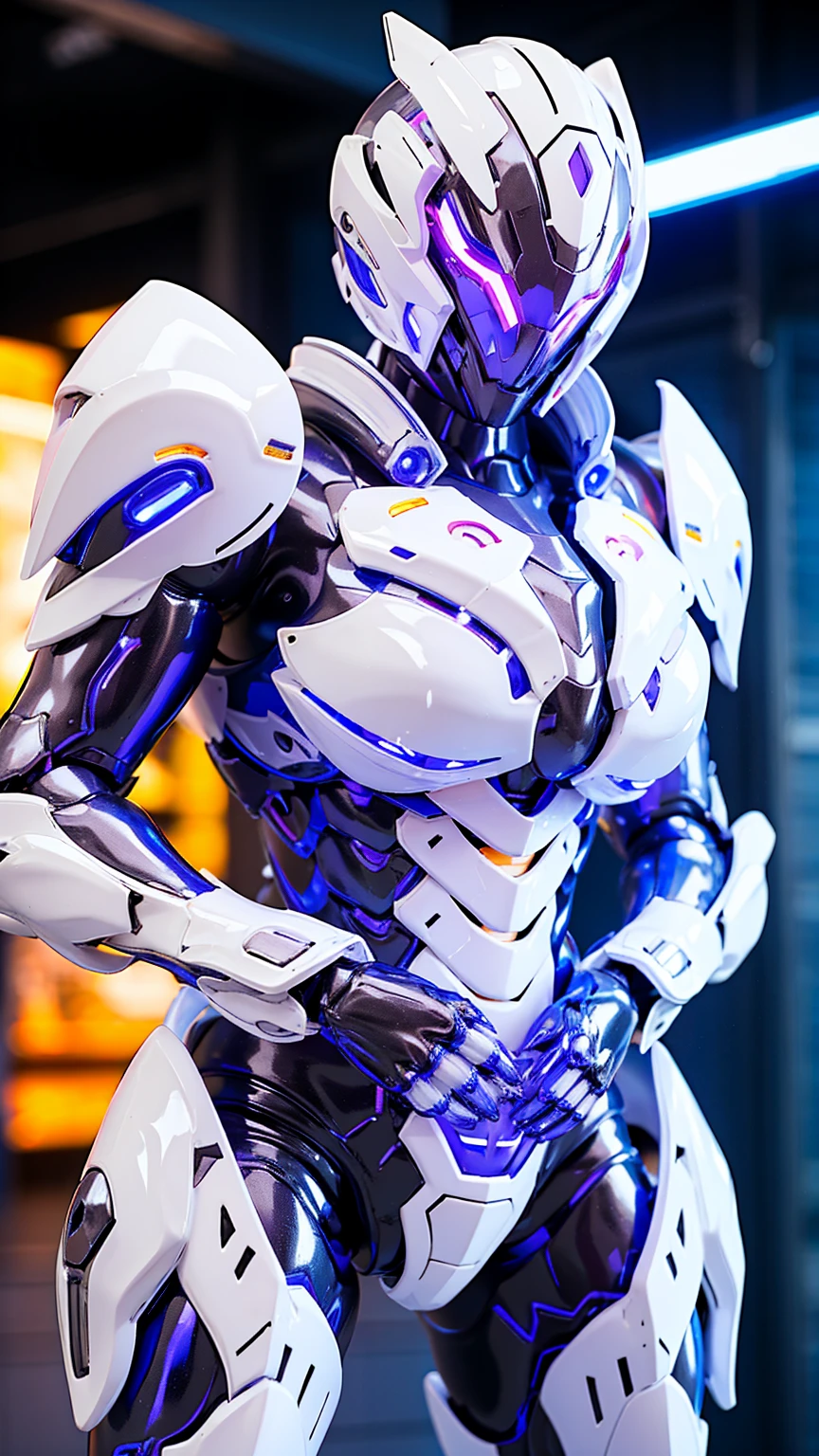 Super Girl, huge , Mecha heavy armor, transparent, Muscular type, Sexy.