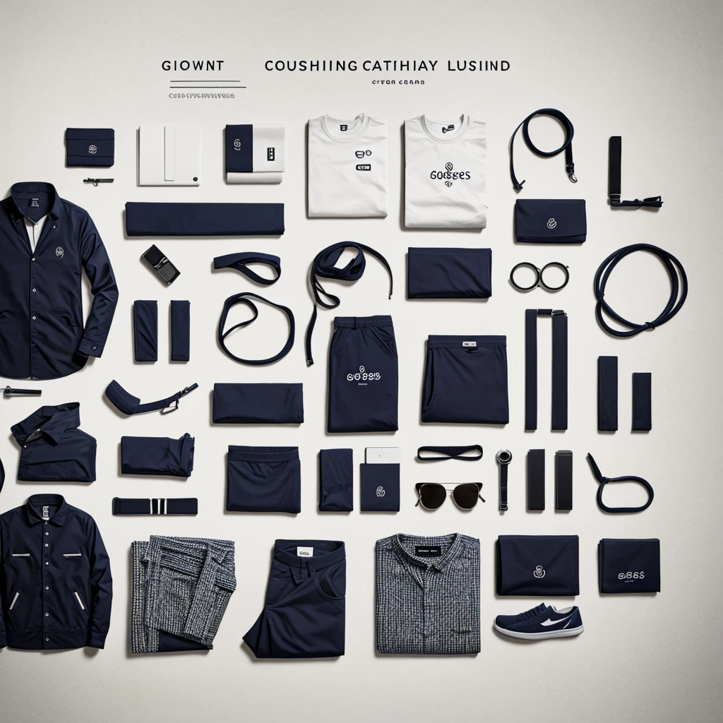 Create visual identity for a clothing brand called GOWBESS