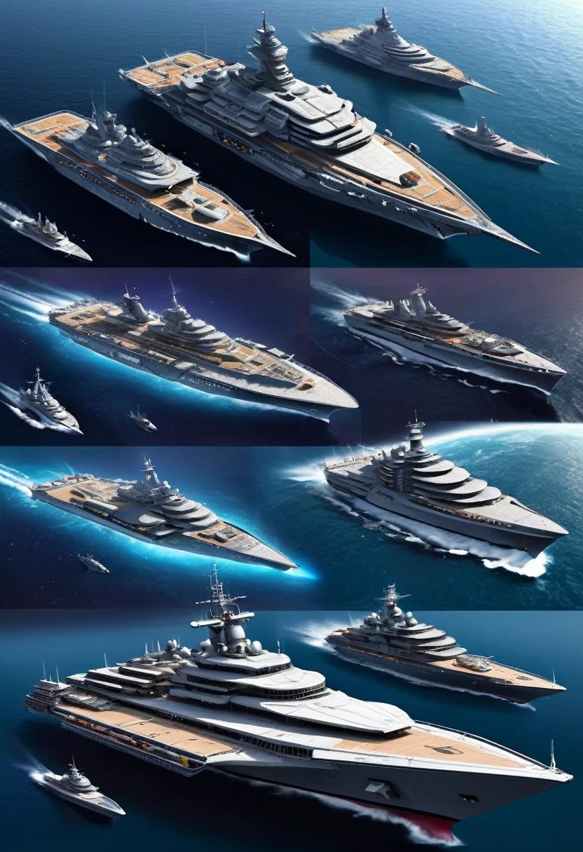 Interstellar battleship full of high-tech elements，Various warships，Cruise ship，