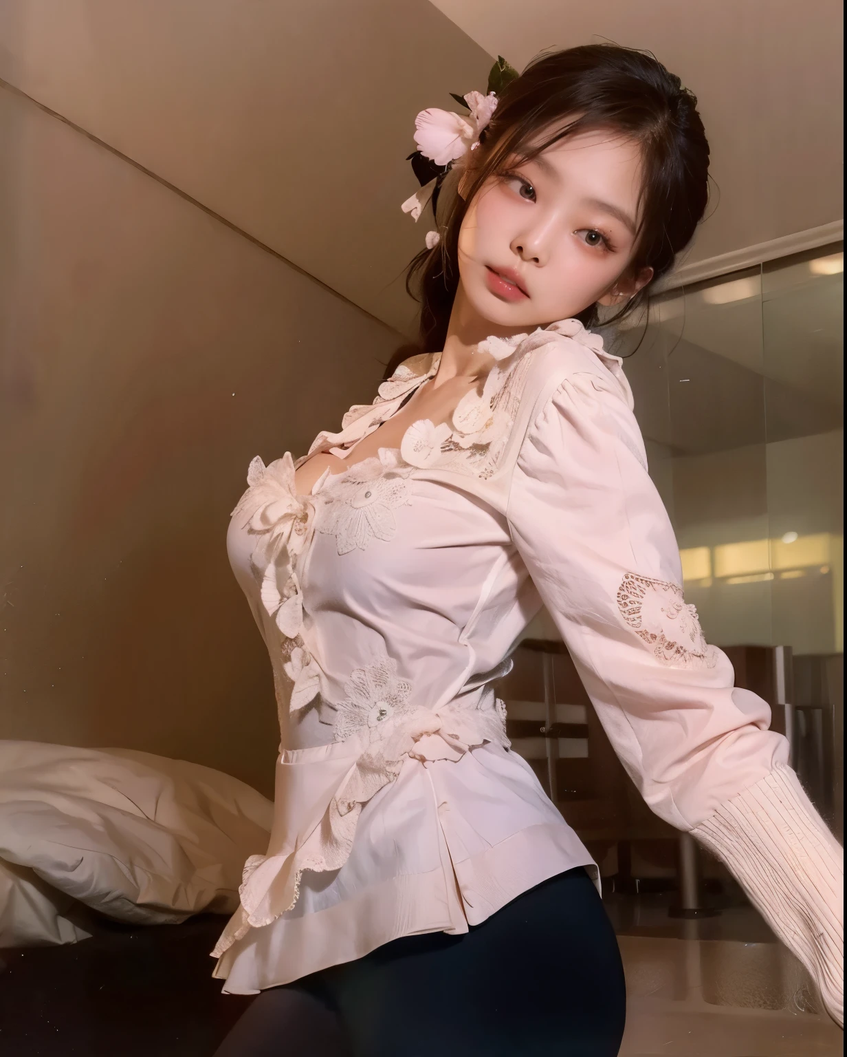 Jennie kim, full lips, large eyes