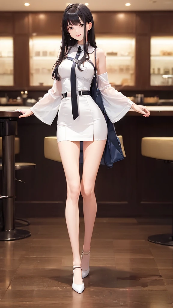 ((Full Body Shot: 1.5))、Big smile、Slim style、Long beautiful legs、((The background is blurred and I can&#39;t see anything))、（（（ＳＦＷ、sound、Highest quality、first-clasasterpiece、Normal body、8K、Detailed face、Ultra-precision、normal hand、normal finger、５finger、Highest）））、beautiful girl、Silver Hair、Odd Eye（green、black）、Shortcuts、Bobcut、High leg leotard、Colorful frill mini skirt、A bright ribbon on the right side of the head、Frill ribbon on chest、Large frill ribbon on the back、Invisible Sword、Shirai Hinako - Blue Reflection、Transform、Magical girl