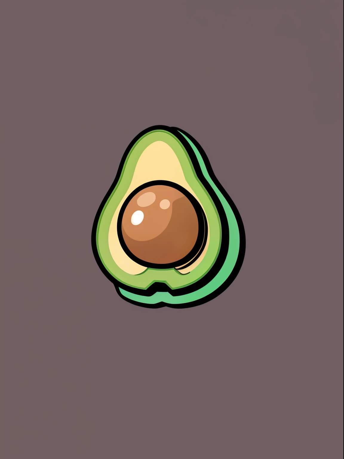 A detailed illustration of an avocado that means business, magic, t-shirt design, bright dark colors, t-shirt design, pastel tetradic colors, 3D vector art, dark and quirky, fantasy art, Adobe Illustrator, hand-drawn, digital painting, low-poly, soft lighting, retro aesthetic, focused on the object, 4K resolution, photorealistic rendering, using Cinema 4D, isometric style