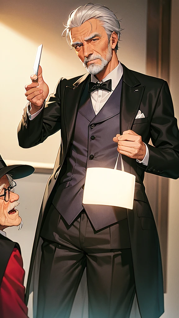 An old man and a first-class magician