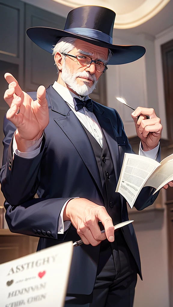 An old man and a first-class magician