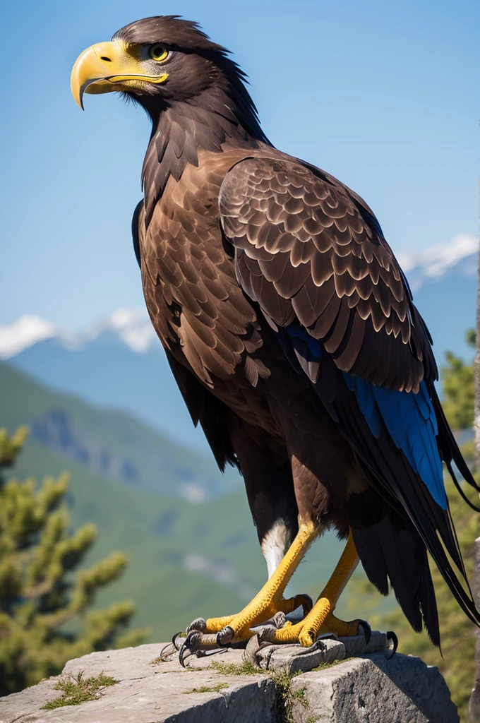 A blue eagle