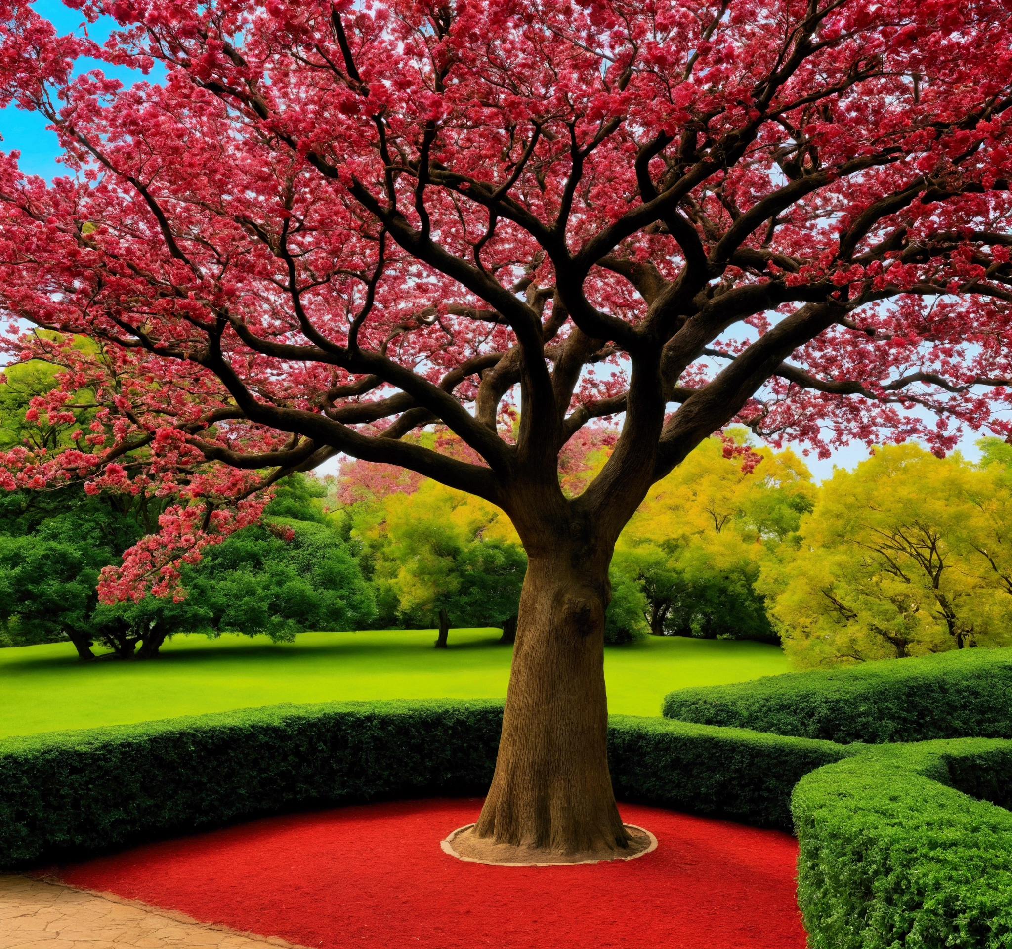 vibrant colors, The Garden of Eden, beautiful perfection, the tree of knowledge, in perceivable beauty, the first place on earth, heaven on earth, eve