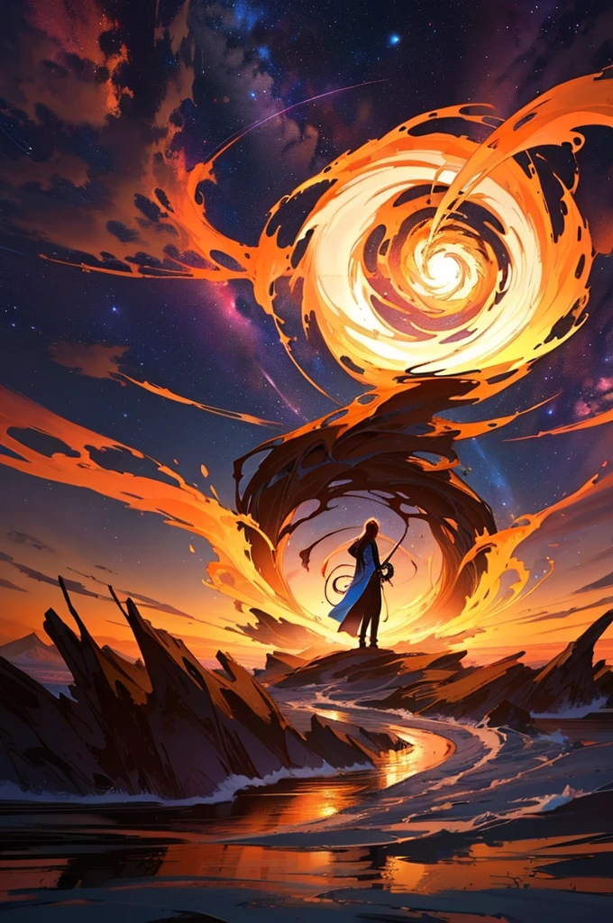 redraw in greater detail, more swirl in the portal in the sky