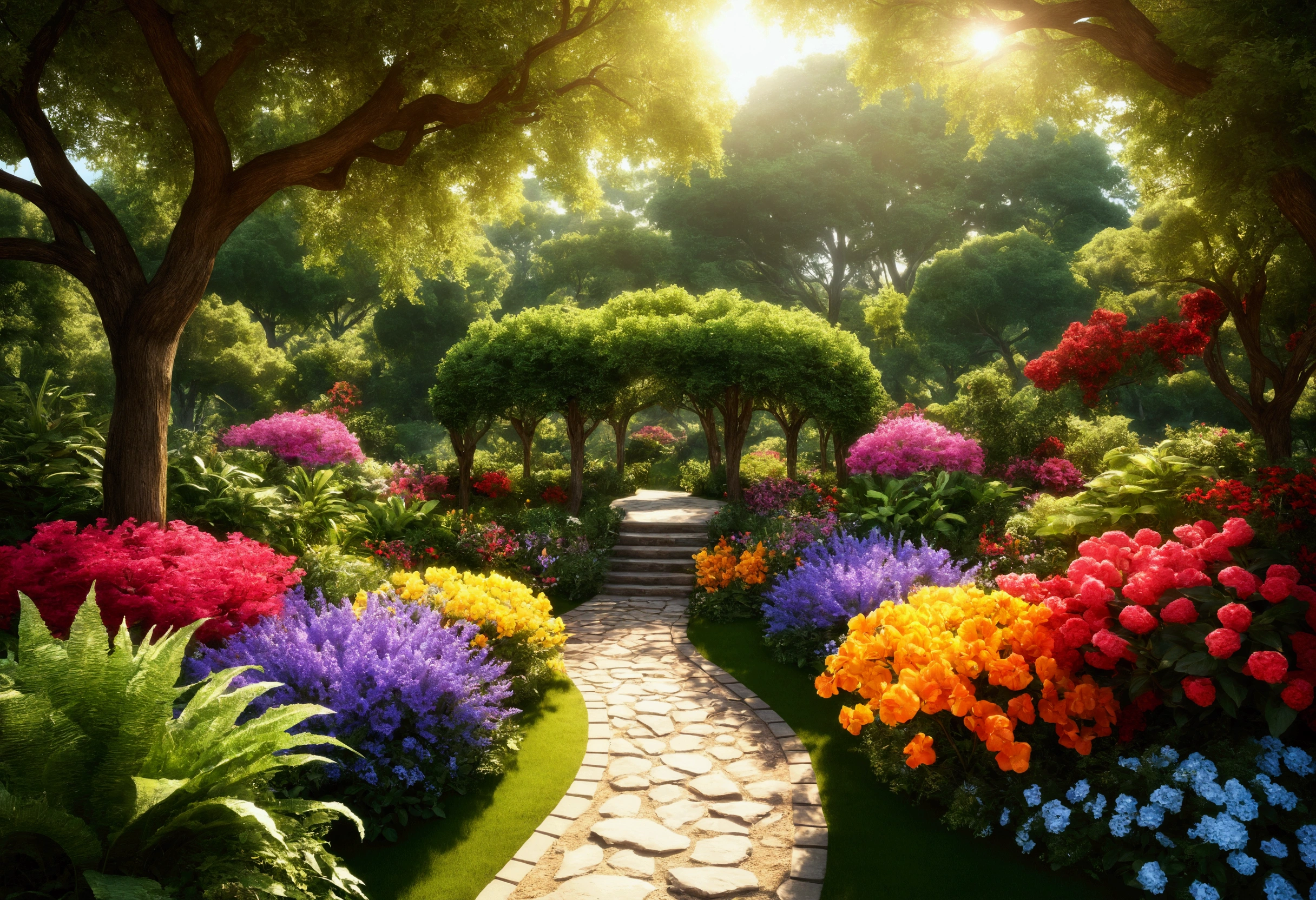 vibrant colors, The Garden of Eden, beautiful perfection, in perceivable beauty, the first place on earth, heaven on earth, eve