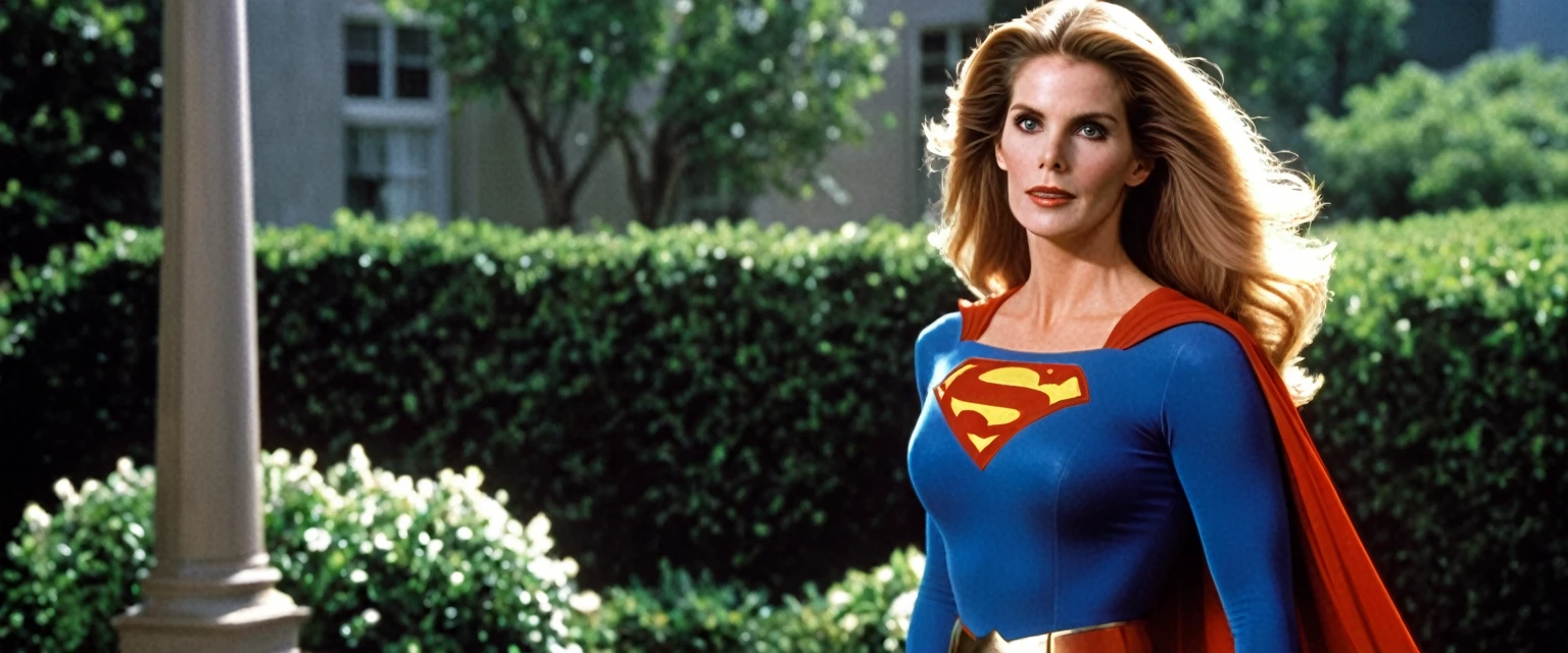 Julie Hagerty Supergirl 1984s DC comics; HD. Photograph, ((realism)), extremely high quality RAW photograph, ultra detailed photograph, sharp focus, high resolution, (detailed skin:1,3),high quality, film grain, Fujifilm XT3,Highly Detailed, movie, (Cinematic Photo:1.3) of (Realistic:1.3); 2000s movies
