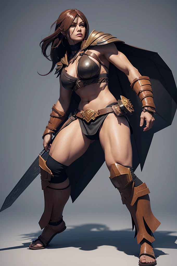 amazon warrior, low poly model, game character