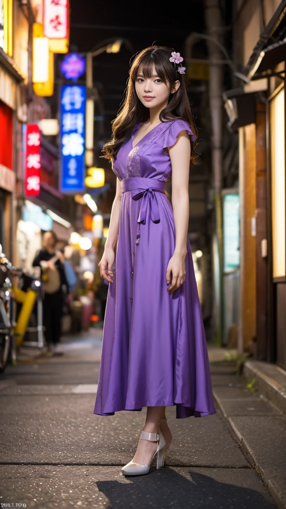Beautiful Japan female announcer at 22 years old。huge tit。Purple blouse。Reporting news in the news bureau。